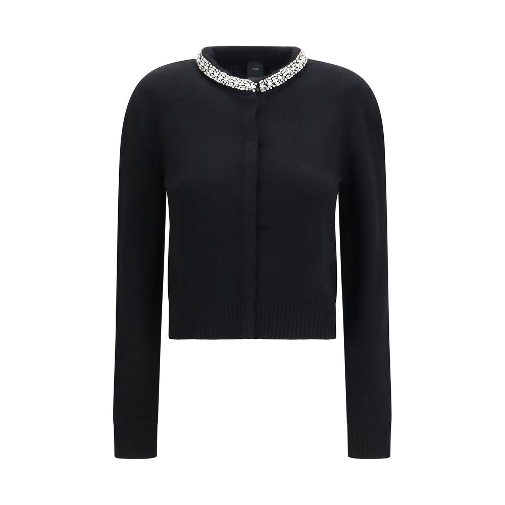 PINKO Black Wool Oves Aries Cardigan for Women