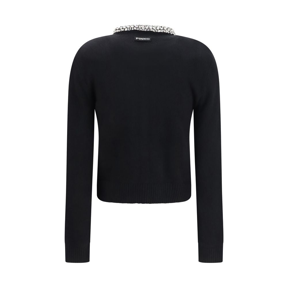 PINKO Black Wool Oves Aries Cardigan for Women