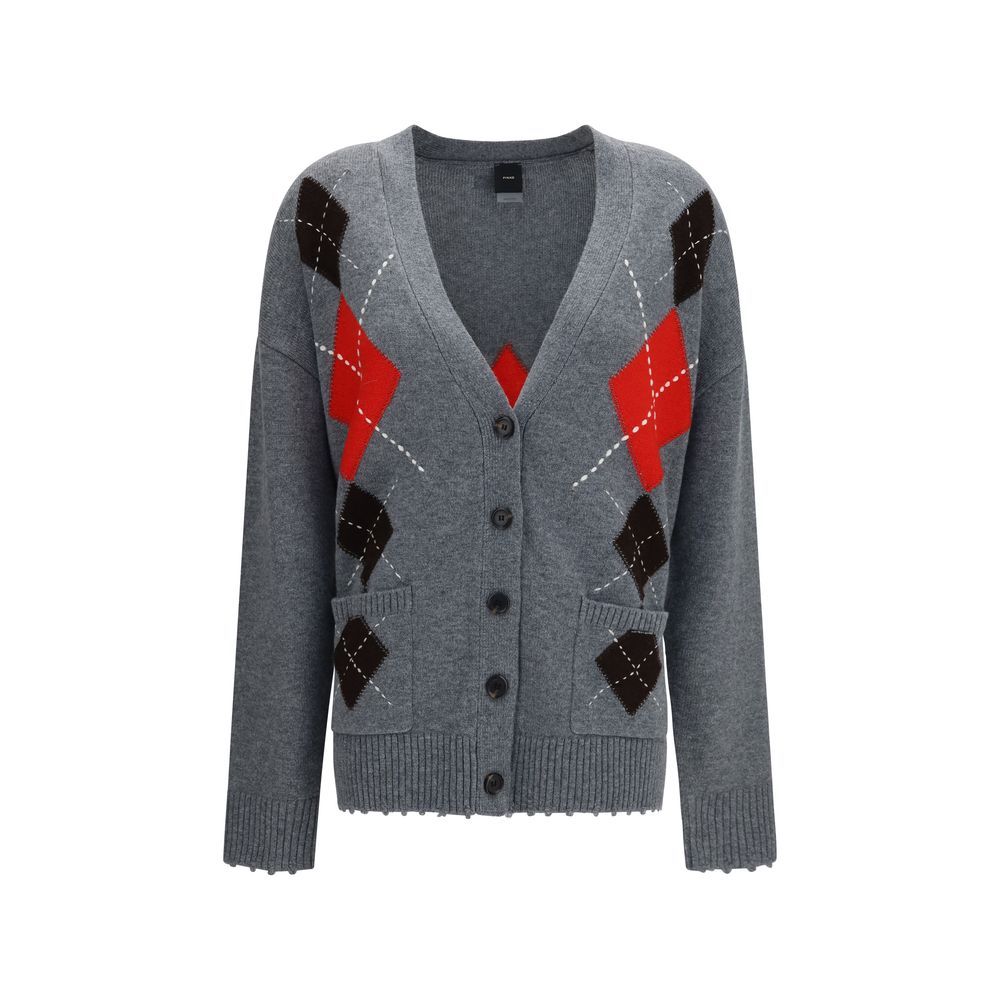 PINKO Gray Wool Oves Aries Cardigan for Women