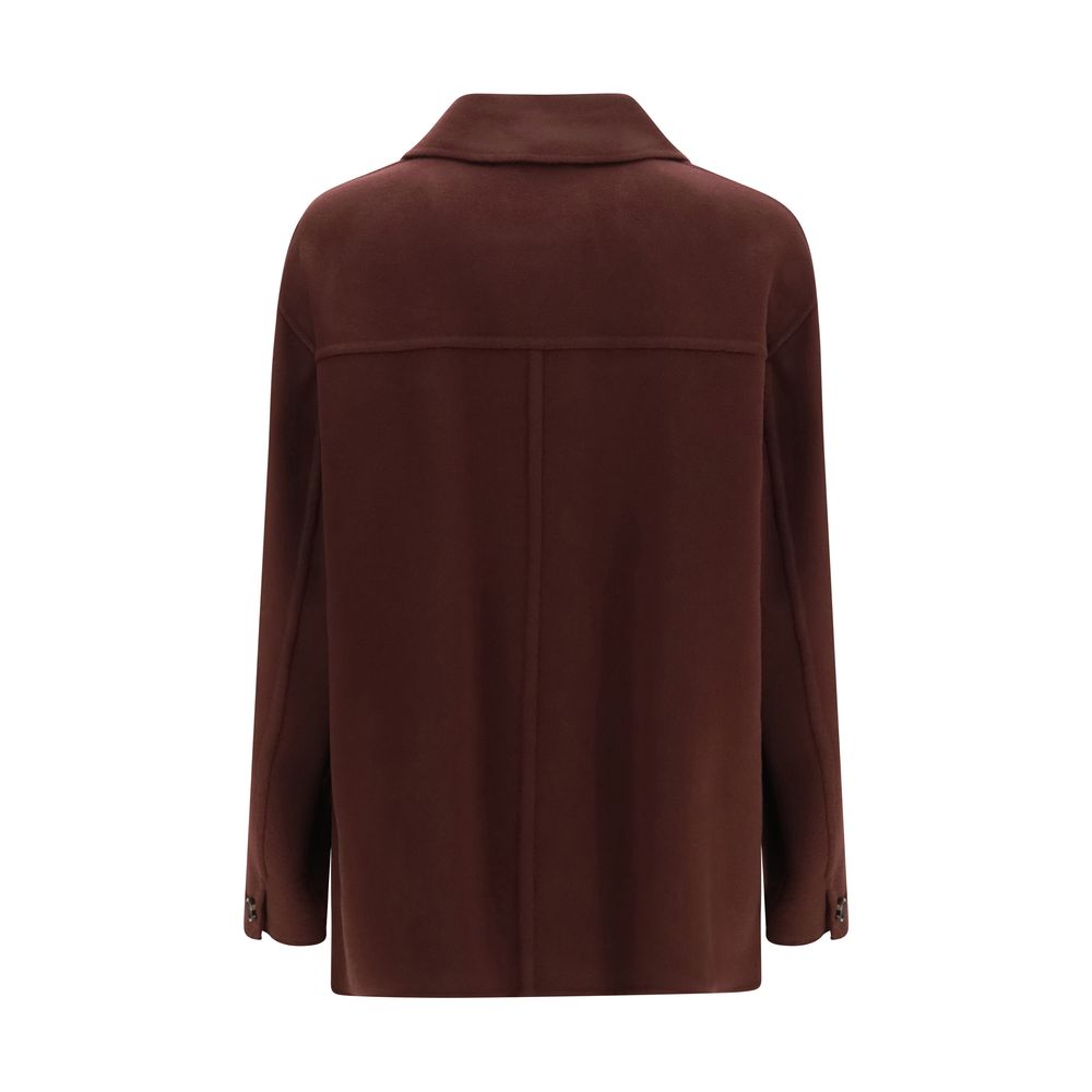 'S Max Mara Bordeaux Wool Oves Aries Coat for Women