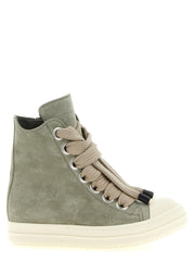 Rick Owens Bicolor Calfskin High Top Sneakers