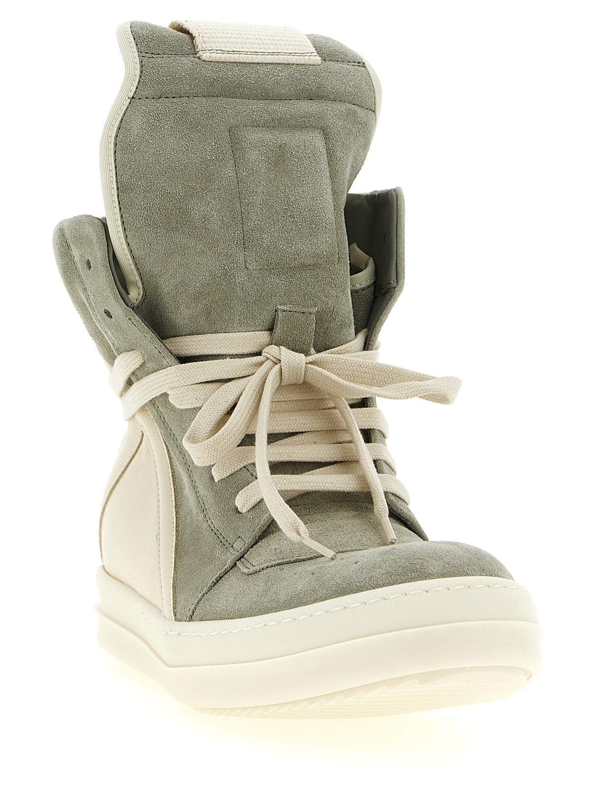 Rick Owens Bicolor Calfskin Athletic Sneakers for Women