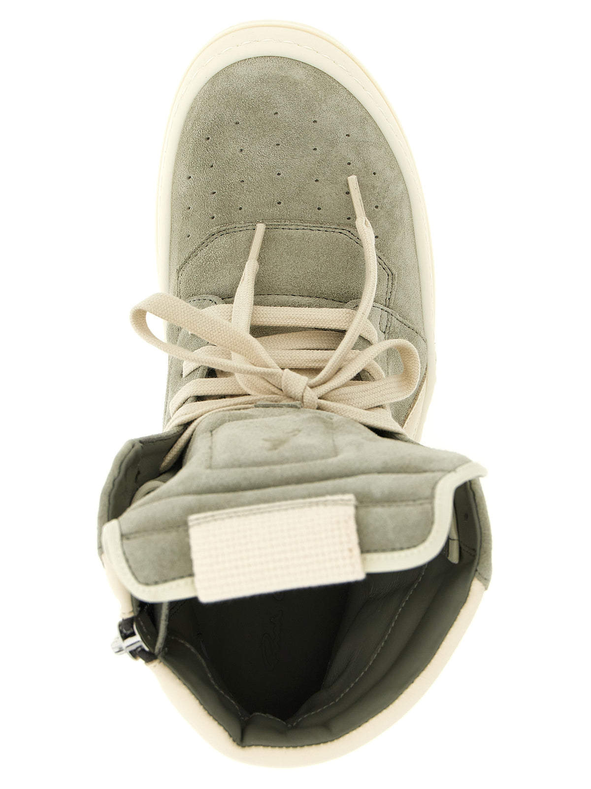 Rick Owens Bicolor Calfskin Athletic Sneakers for Women