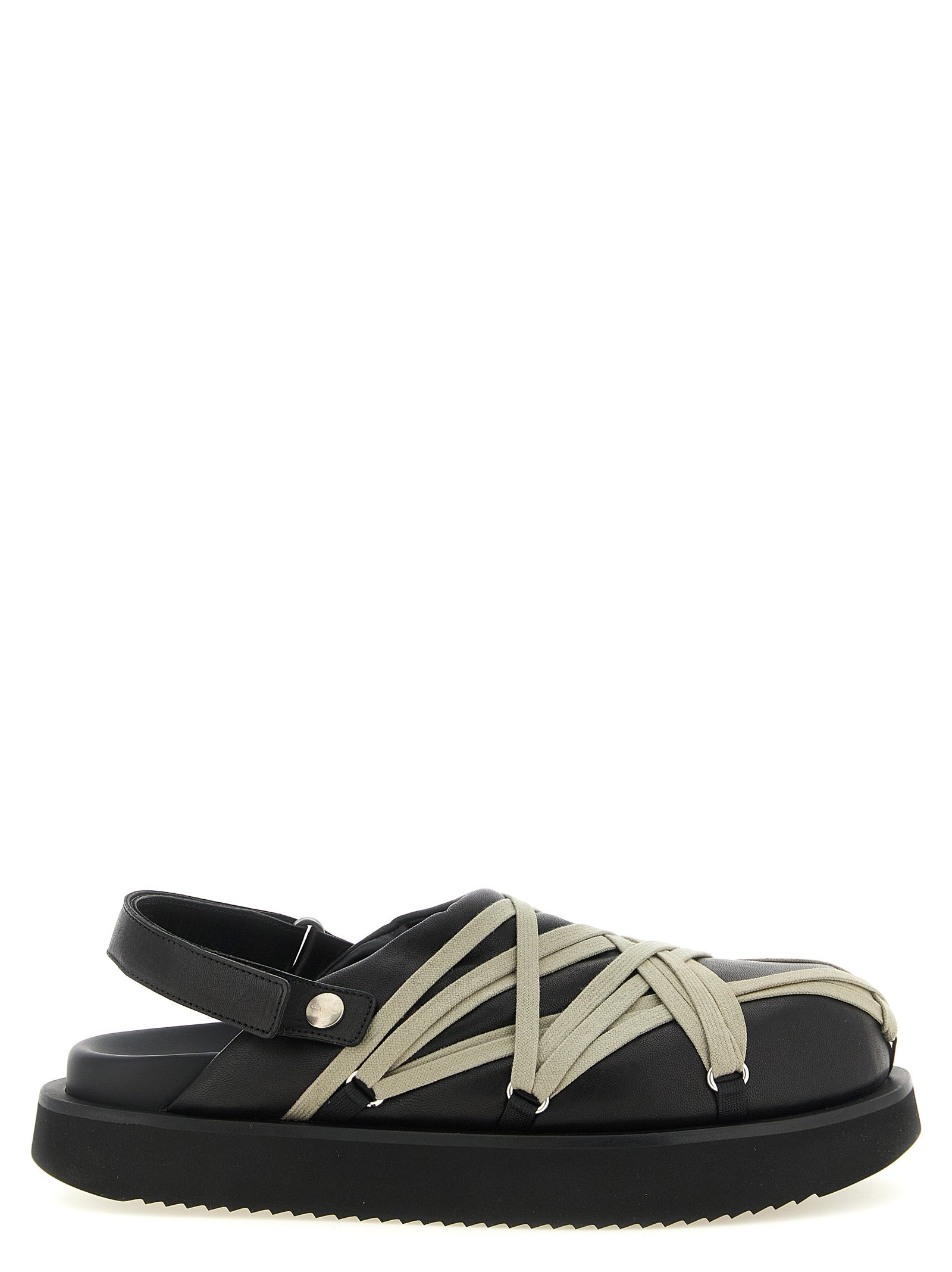 Rick Owens Black Ramie Mules for Men