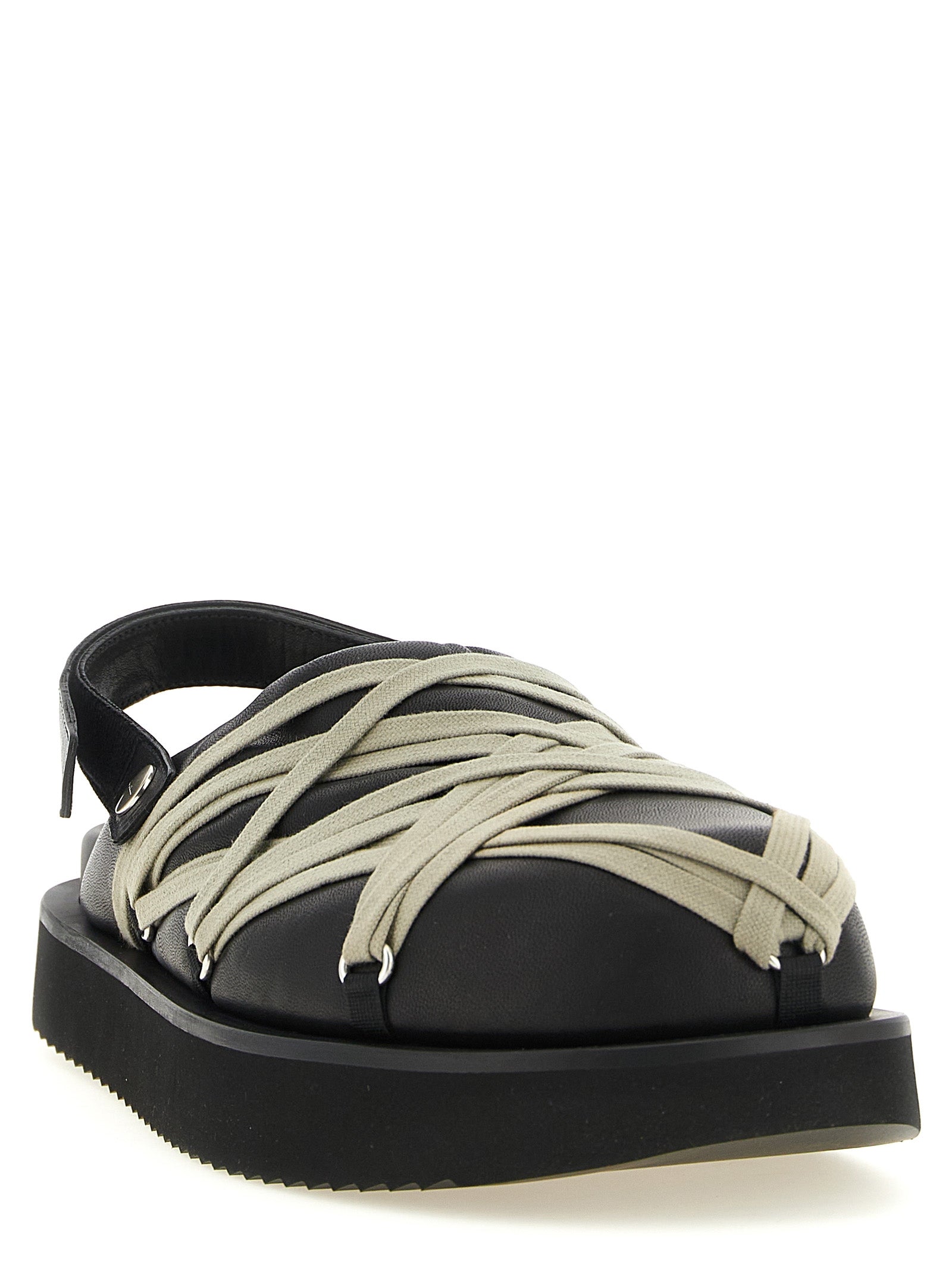 Rick Owens Black Ramie Mules for Men