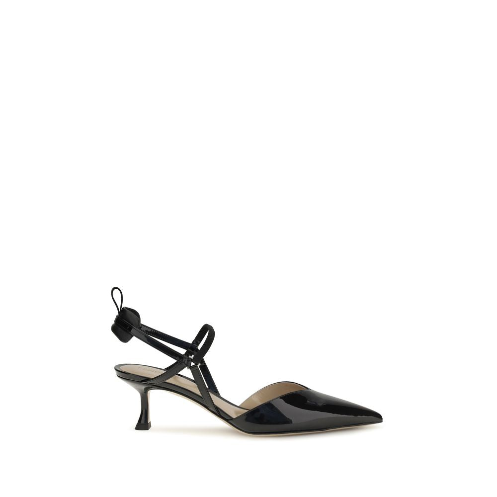 Fendi Black Calf Leather Bos Taurus High Heel Pumps for Women