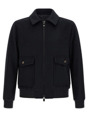 Pal Zileri Black Wool Bomber