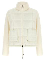 Moncler White Virgin Wool Full-Length Jacket