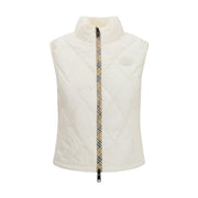 Burberry White Polyester Sleeveless Jacket