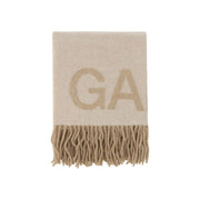 Ganni Beige Wool Oves Aries Scarf
