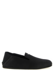 Giuseppe Zanotti Black Viscose Slip-On Loafers