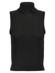 Prada Black Cashmere Sleeveless Jacket