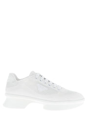 Prada White Polyester Athletic Sneakers