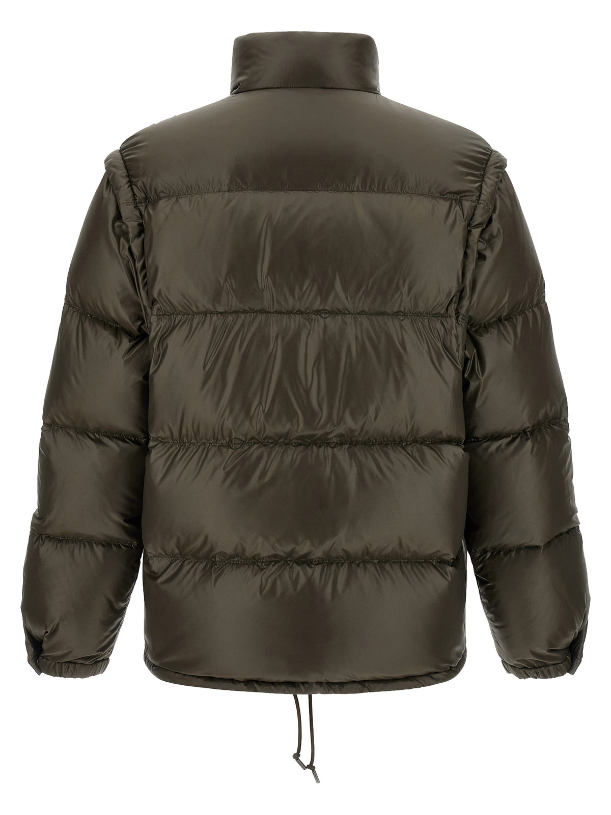 Prada Gray Recycled Polyamide Full-Length Jacket for Men