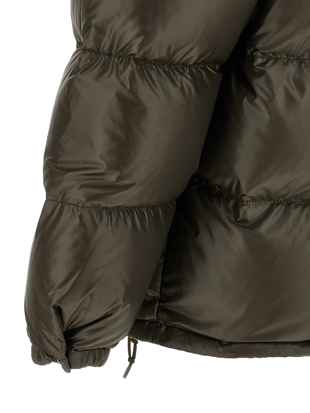 Prada Gray Recycled Polyamide Full-Length Jacket for Men