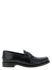 Prada Black Calfskin Slip-On Loafers