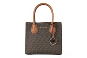 Michael Kors MICHAEL KORS Mercer 35S1GM9M2B Medium Logo And Leather Accordion Crossbody Bag In Brown