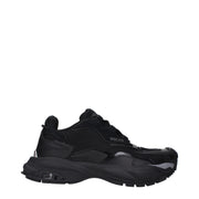 Versace Black Fabric Chunky Sneakers