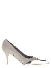 Prada Silver Viscose High Heel Pumps