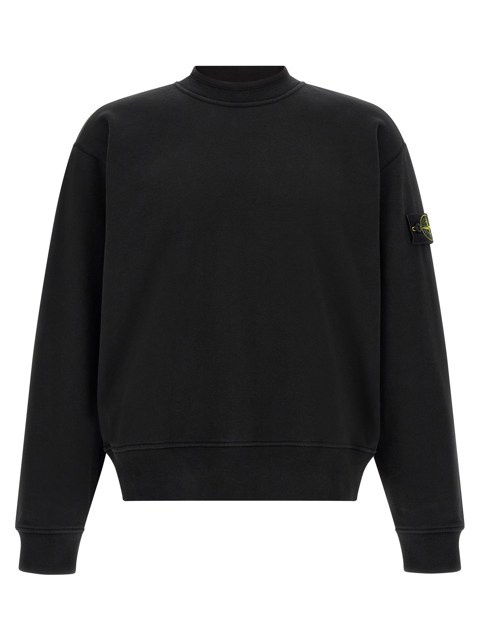 Stone Island Black Cotton Sweatshirt for Men