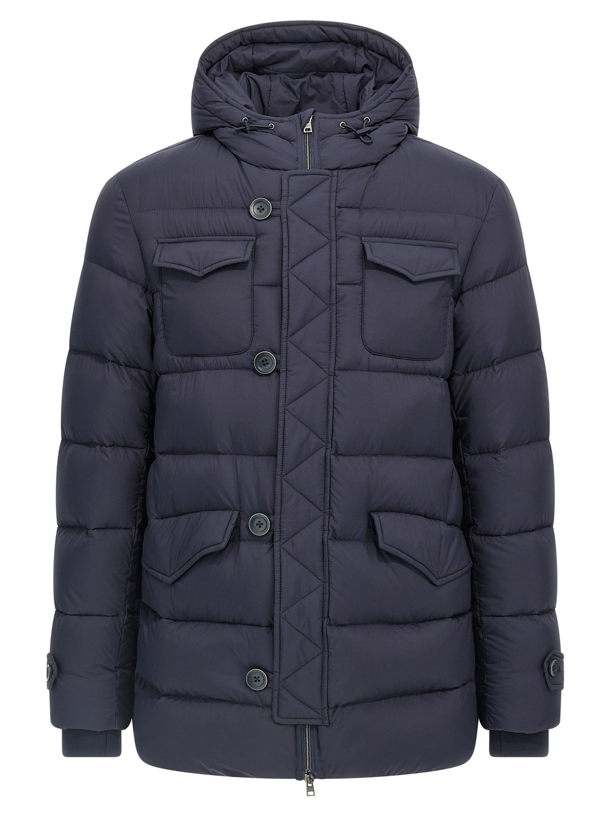 Herno Blue Polyamide Full-Length Jacket for Men