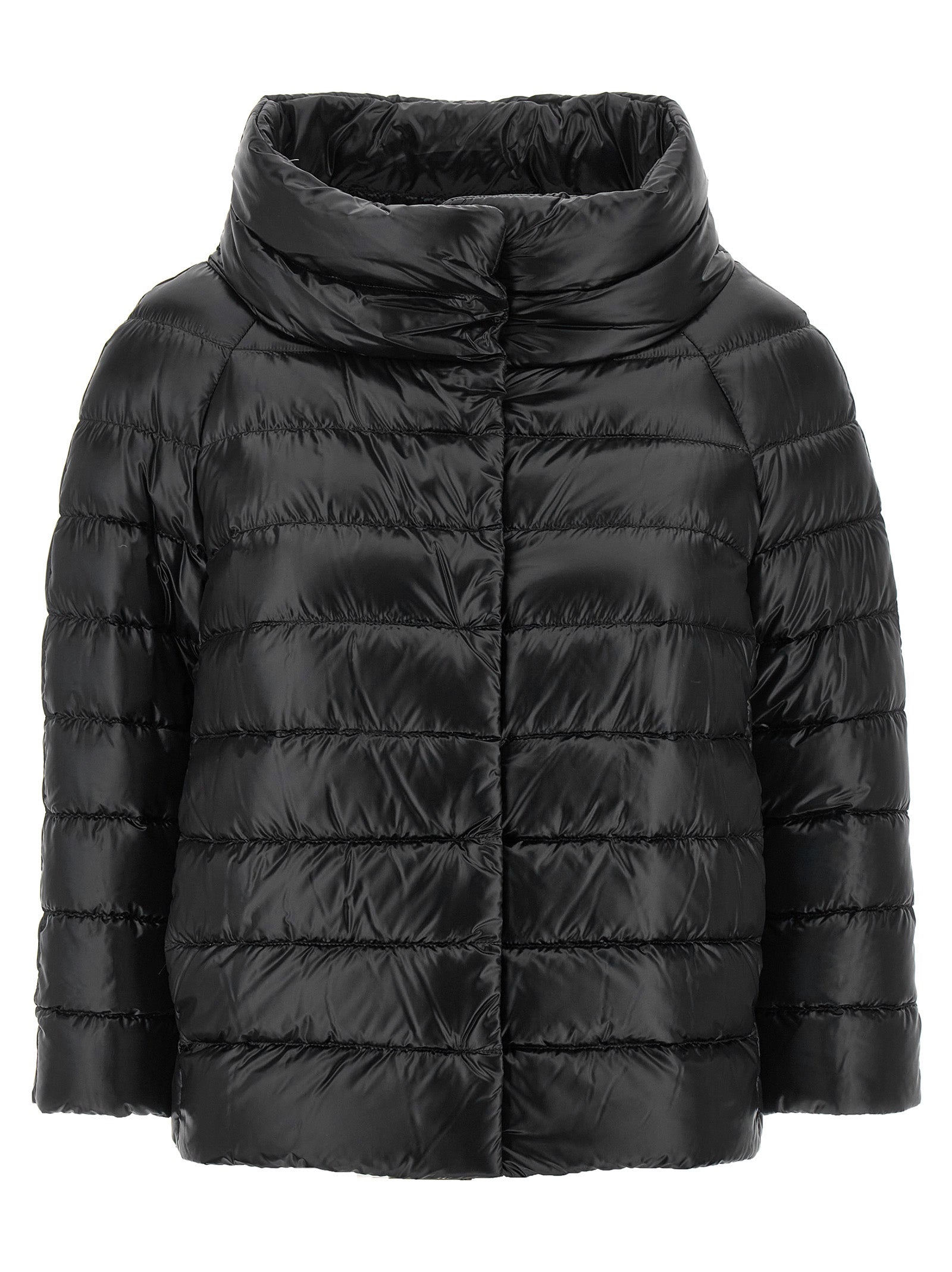 Herno Black Polyamide Full-Length Jacket for Women