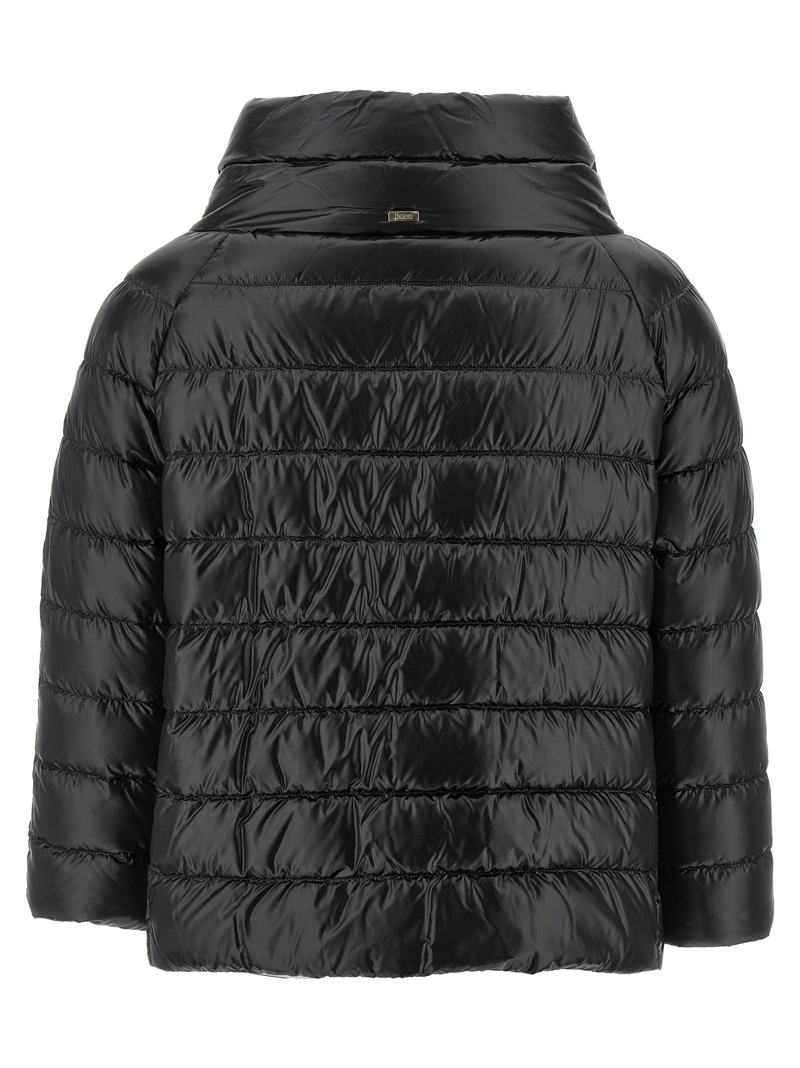 Herno Black Polyamide Full-Length Jacket for Women