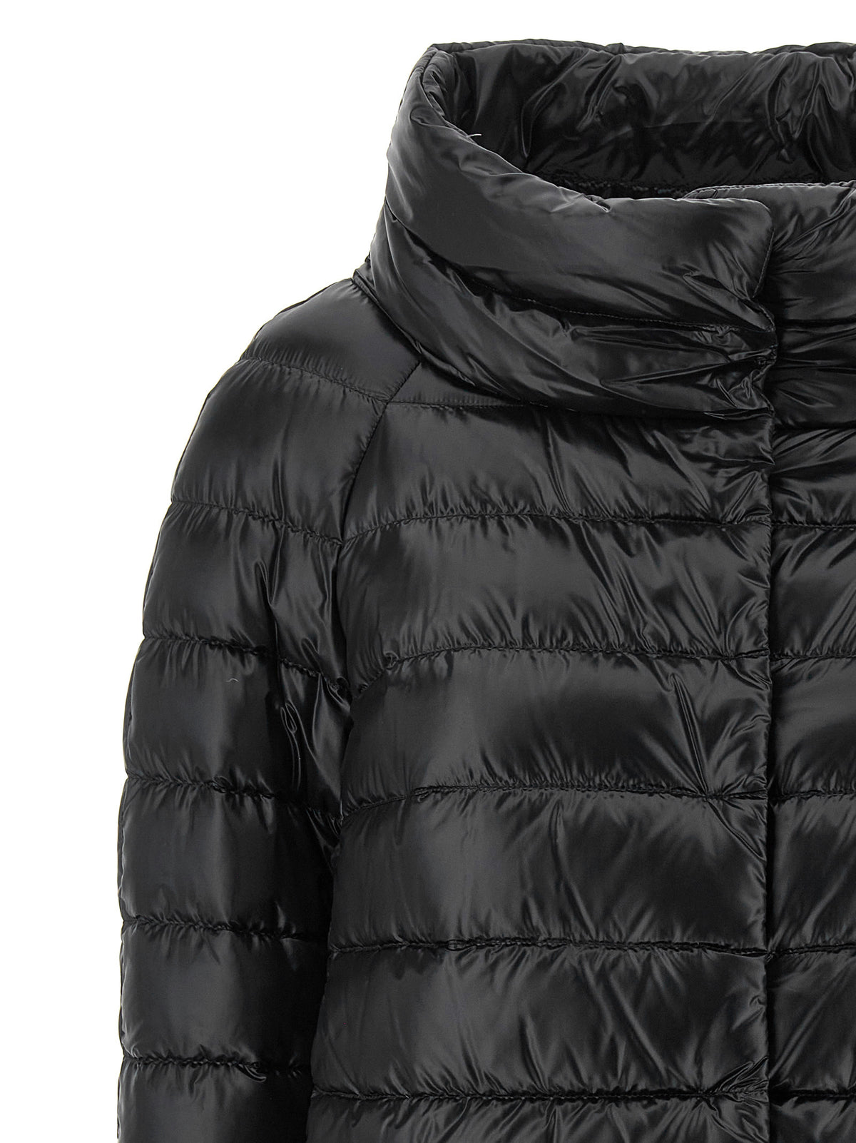 Herno Black Polyamide Full-Length Jacket for Women