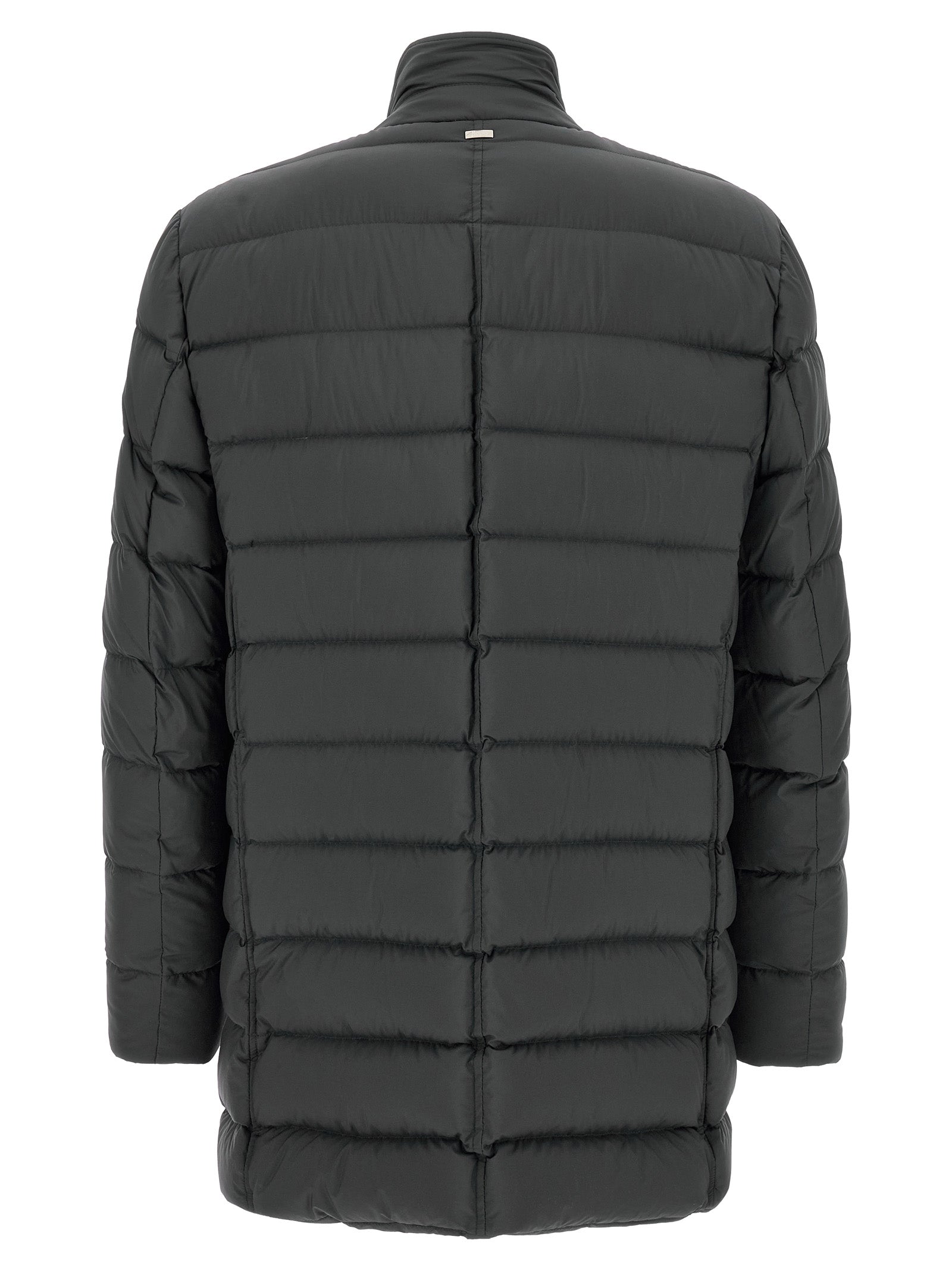 Herno Gray Polyamide Coat for Men