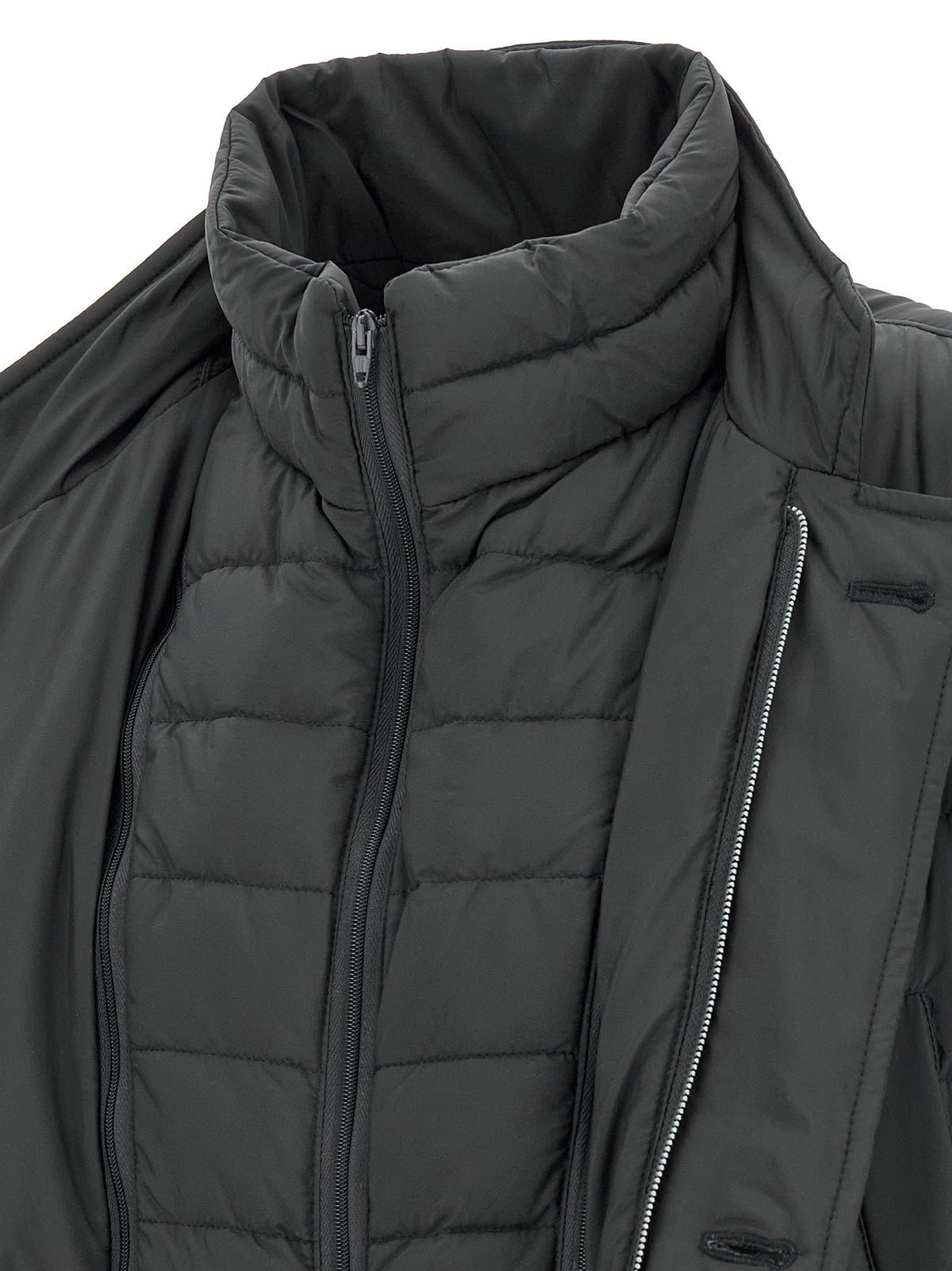 Herno Gray Polyamide Coat for Men