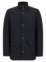 Herno Blue Polyamide Full-Length Jacket