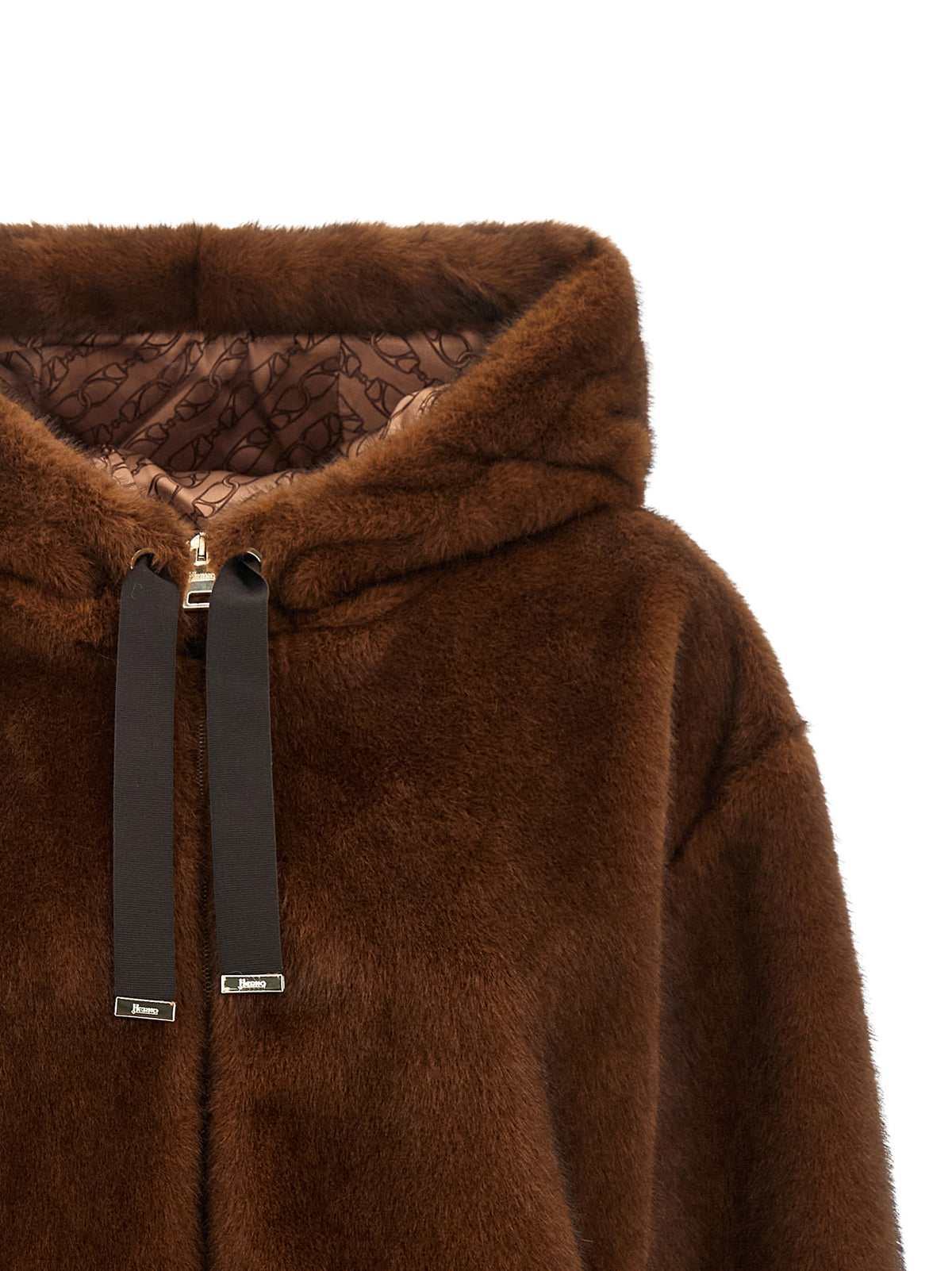 Herno Brown Polyester Bomber for Women