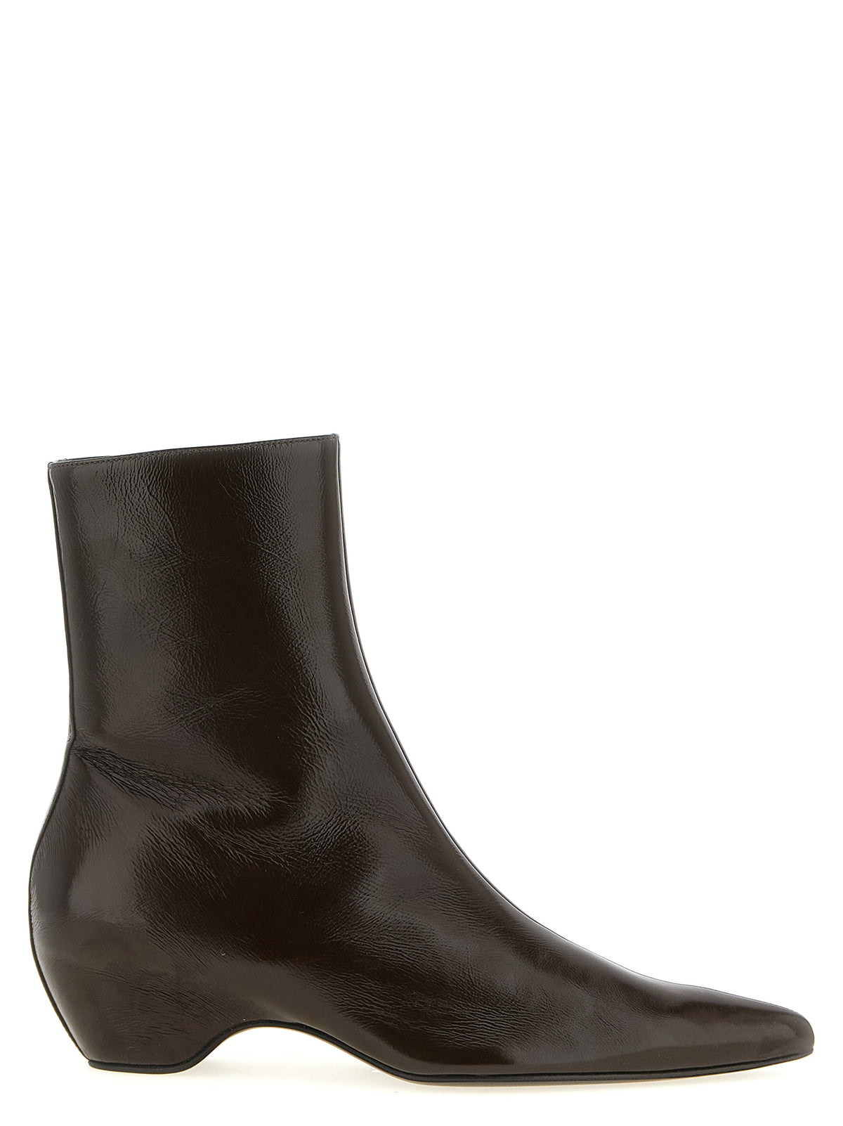 Khaite Brown Calfskin Ankle Boots for Women