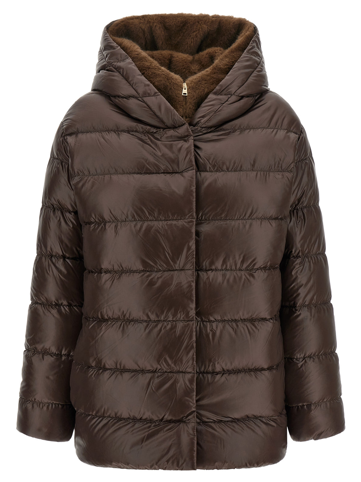 Herno Brown Polyamide Full-Length Jacket for Women