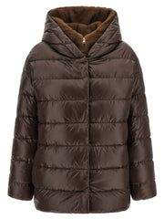 Herno Brown Polyamide Full-Length Jacket for Women