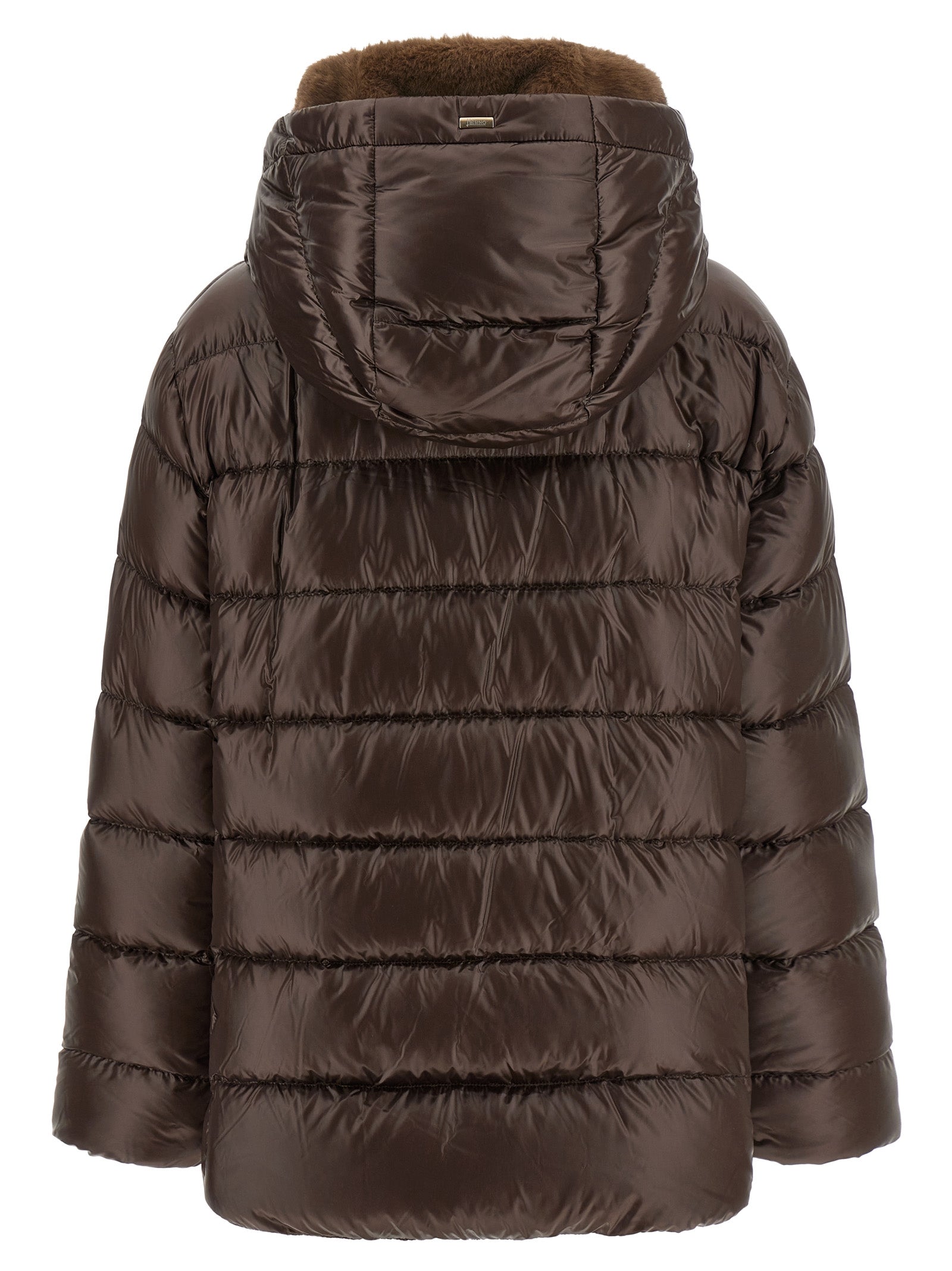 Herno Brown Polyamide Full-Length Jacket for Women