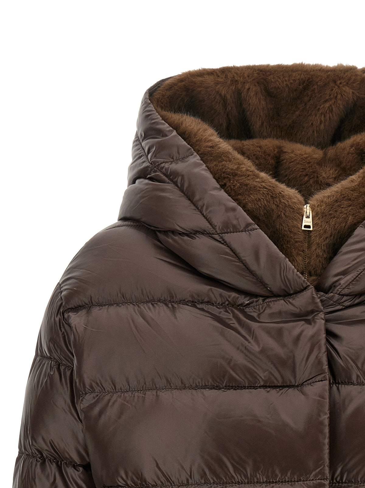 Herno Brown Polyamide Full-Length Jacket for Women