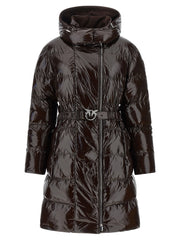 PINKO Brown Polyamide Full-Length Jacket