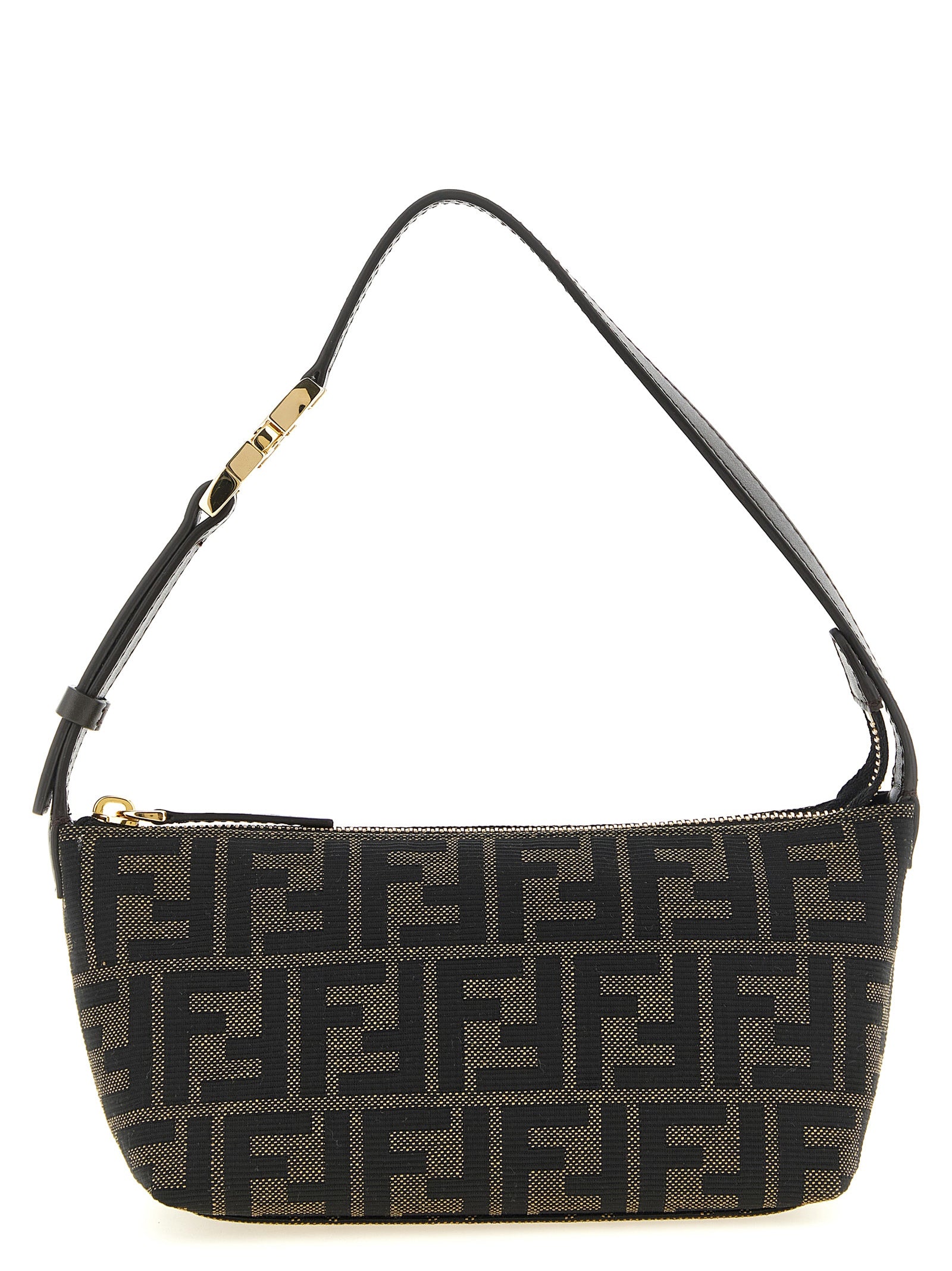 Fendi Brown Polyester Clutch Bag for Women