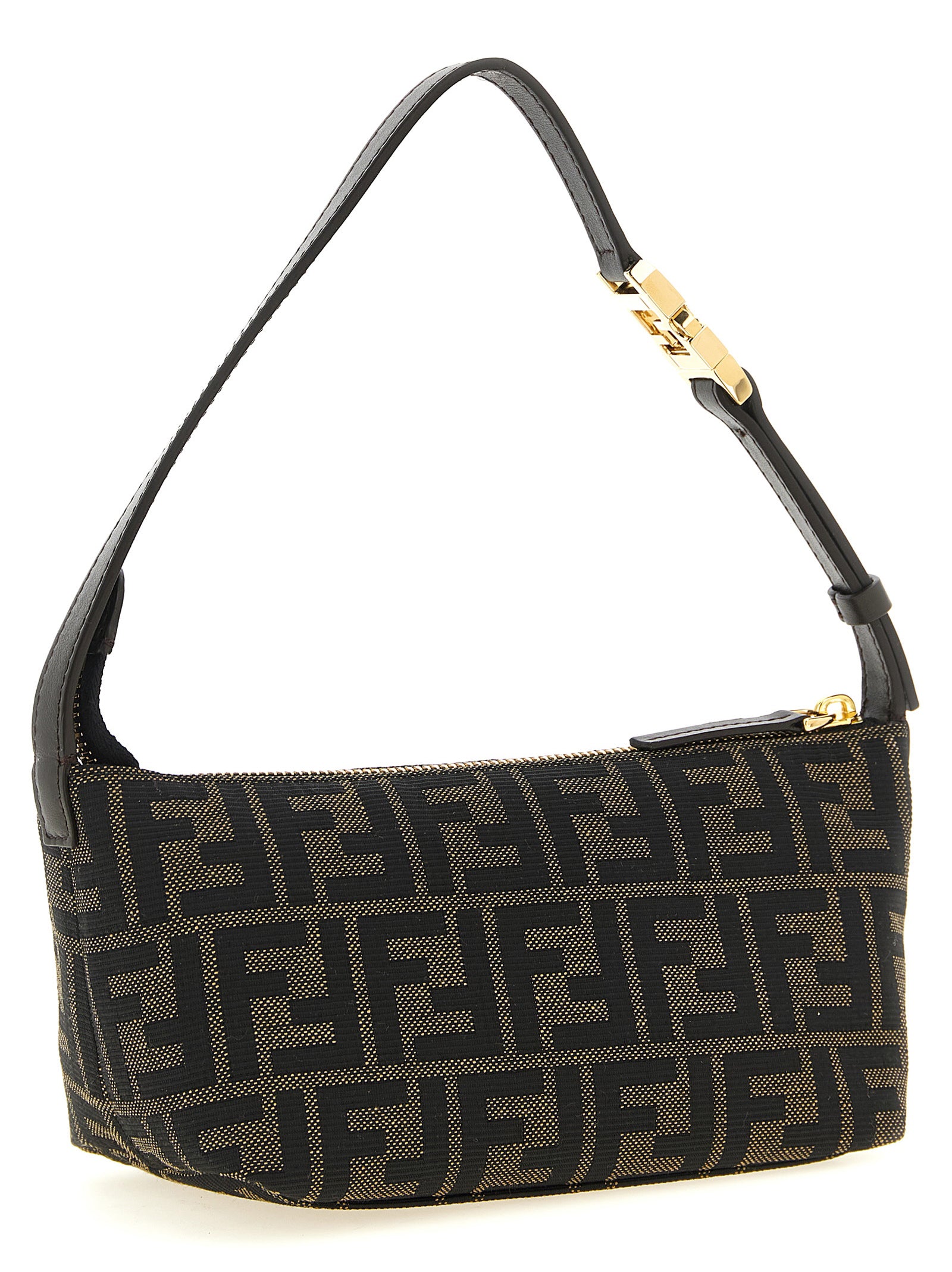 Fendi Brown Polyester Clutch Bag for Women