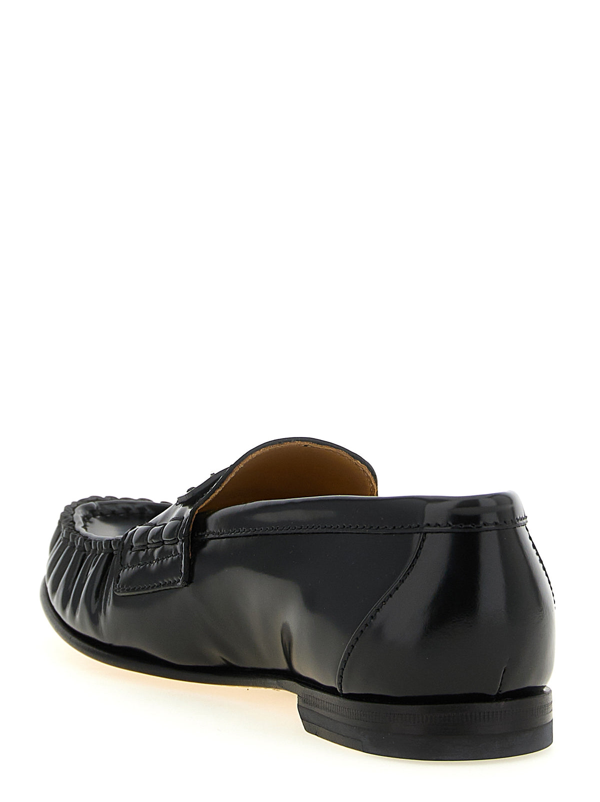 Fendi Black Calfskin Slip-On Loafers for Women