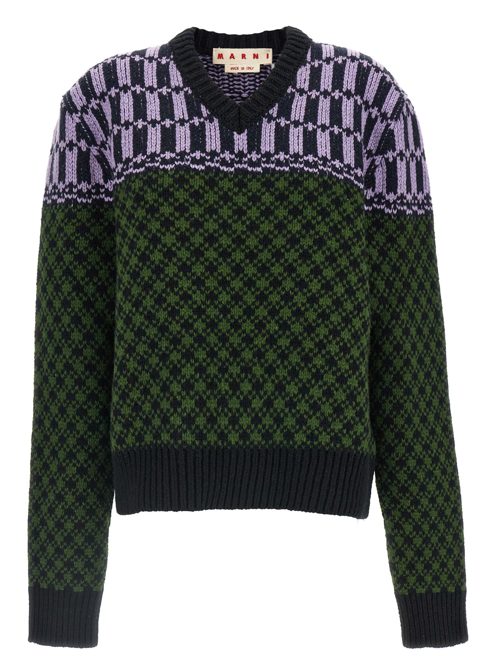 Marni Multicolor Wool Cardigan for Men