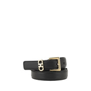 Ferragamo Black Calf Leather Bos Taurus Regular Belt for Women