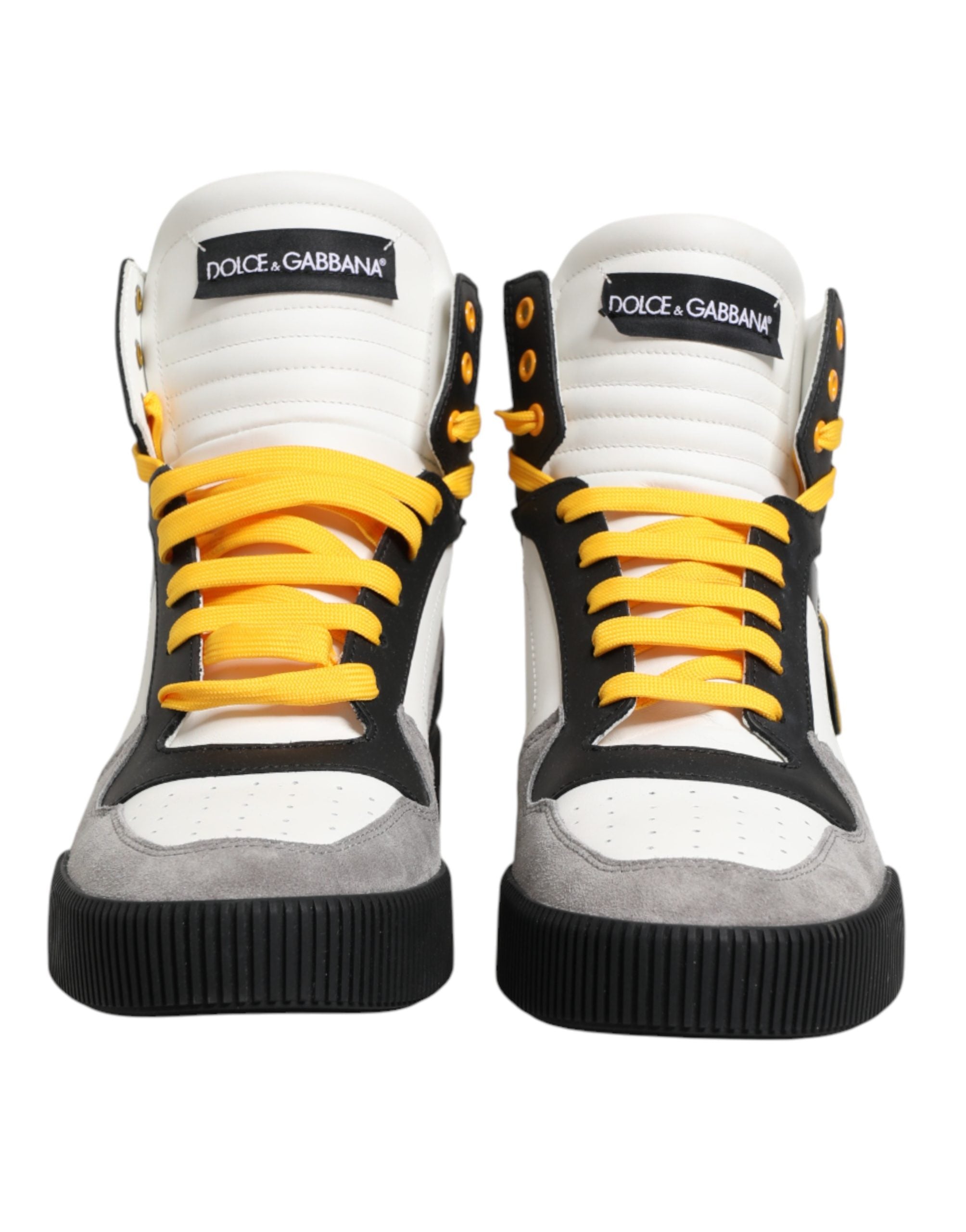Dolce & Gabbana Multicolor Calf High Top Sneakers Shoes for Men