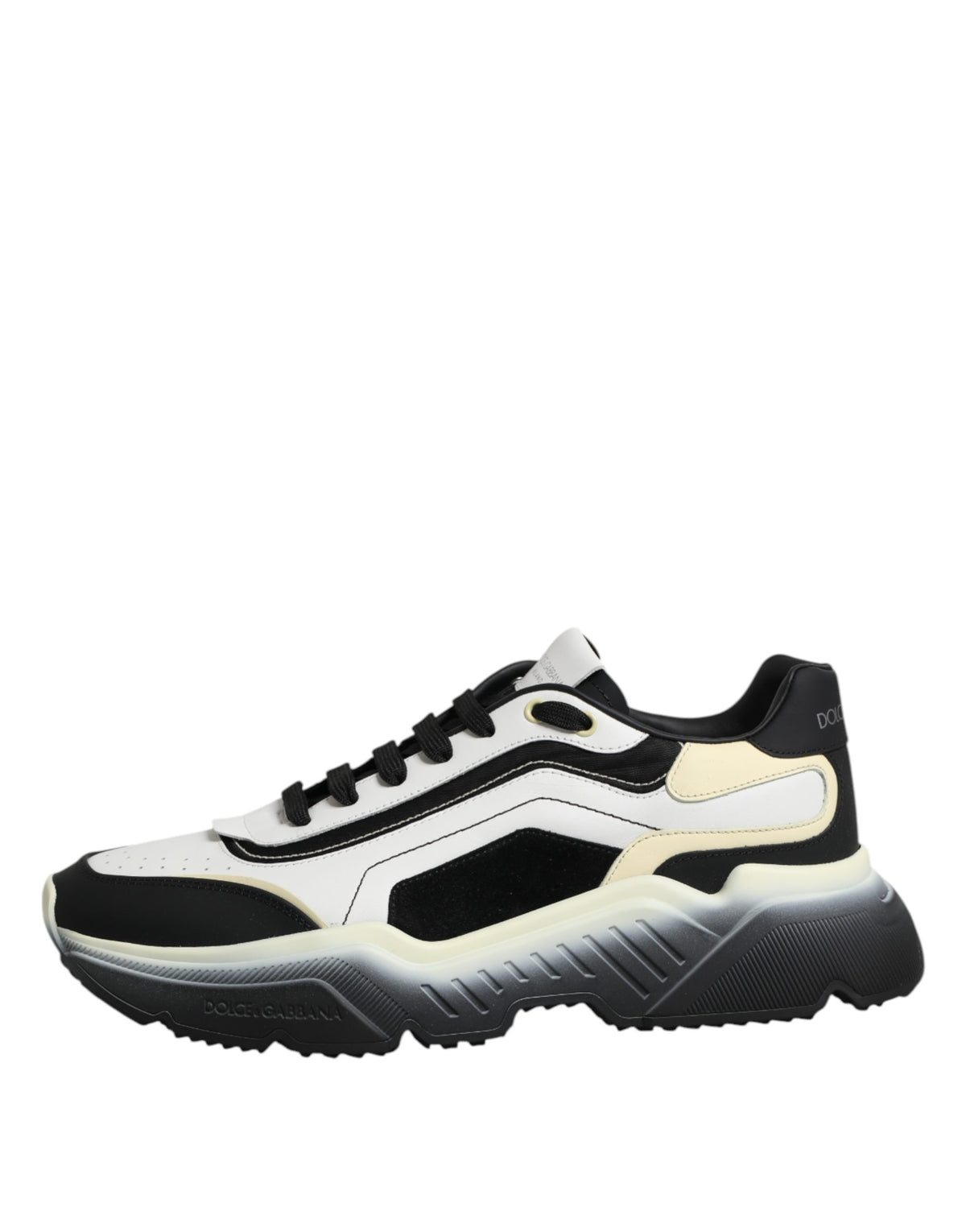 Dolce & Gabbana White Black Daymaster Two Tone Sneaker Shoes for Men
