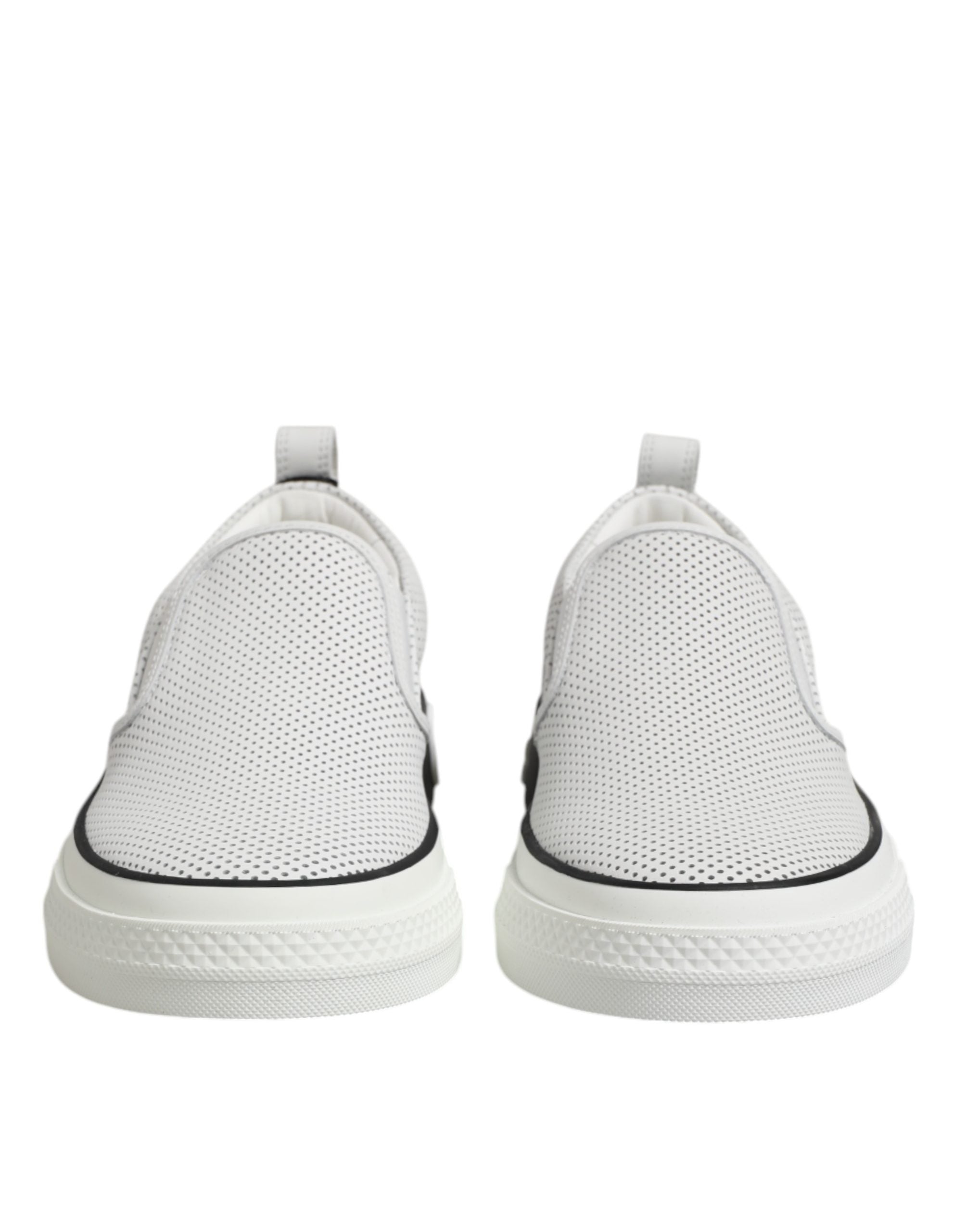 Dolce & Gabbana White Perforated Custom 2.Zero Sneakers Shoes for Men