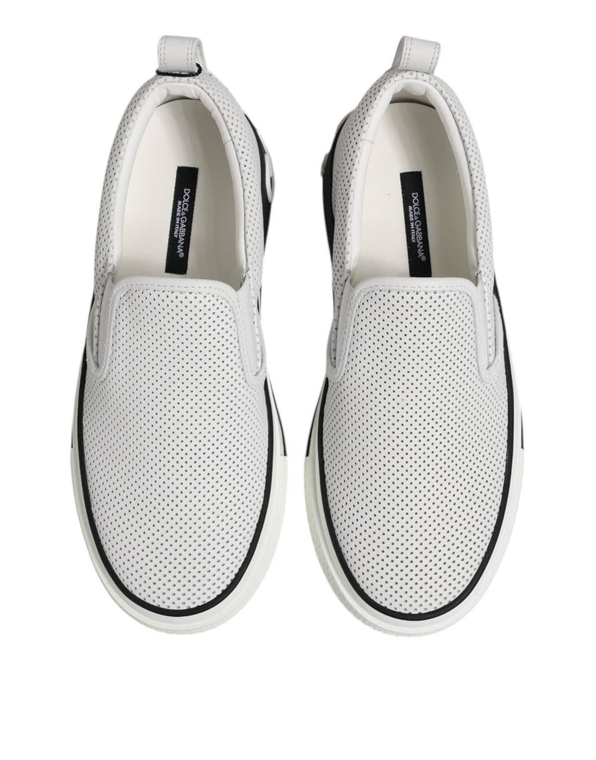 Dolce & Gabbana White Perforated Custom 2.Zero Sneakers Shoes for Men