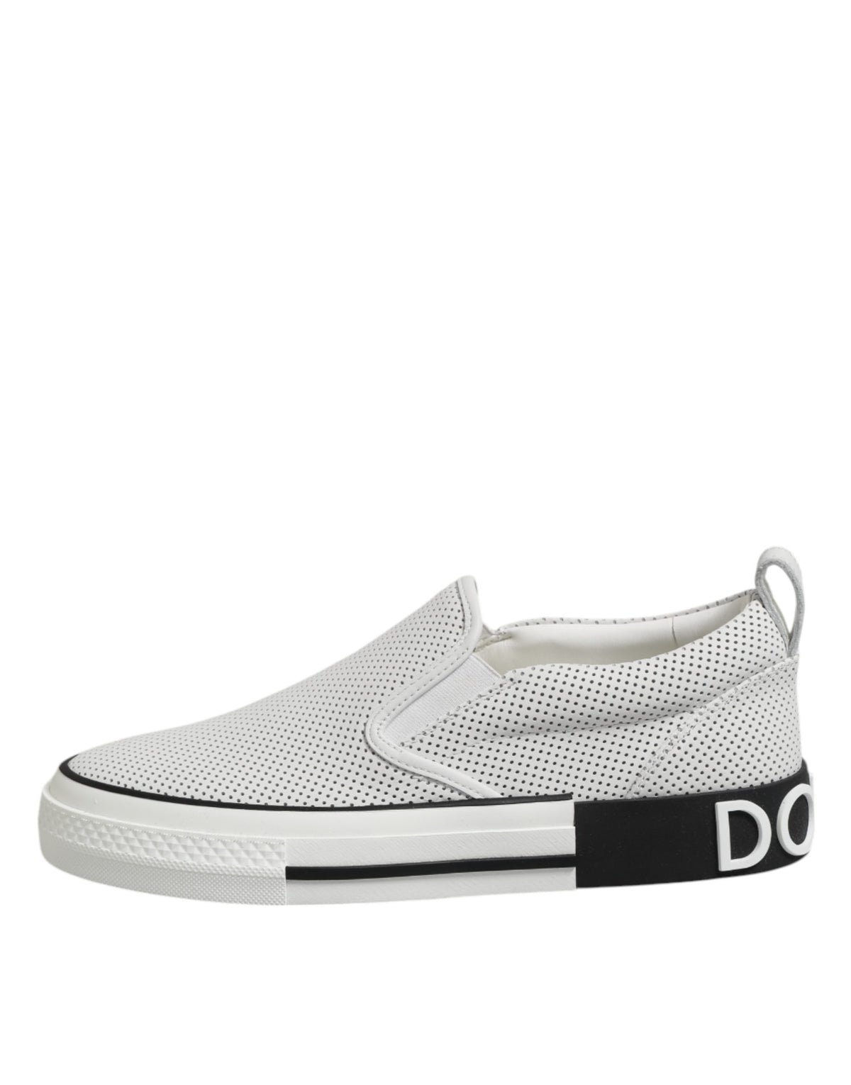 Dolce & Gabbana White Perforated Custom 2.Zero Sneakers Shoes for Men