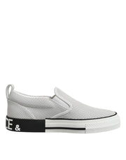 Dolce & Gabbana White Perforated Custom 2.Zero Sneakers Shoes for Men