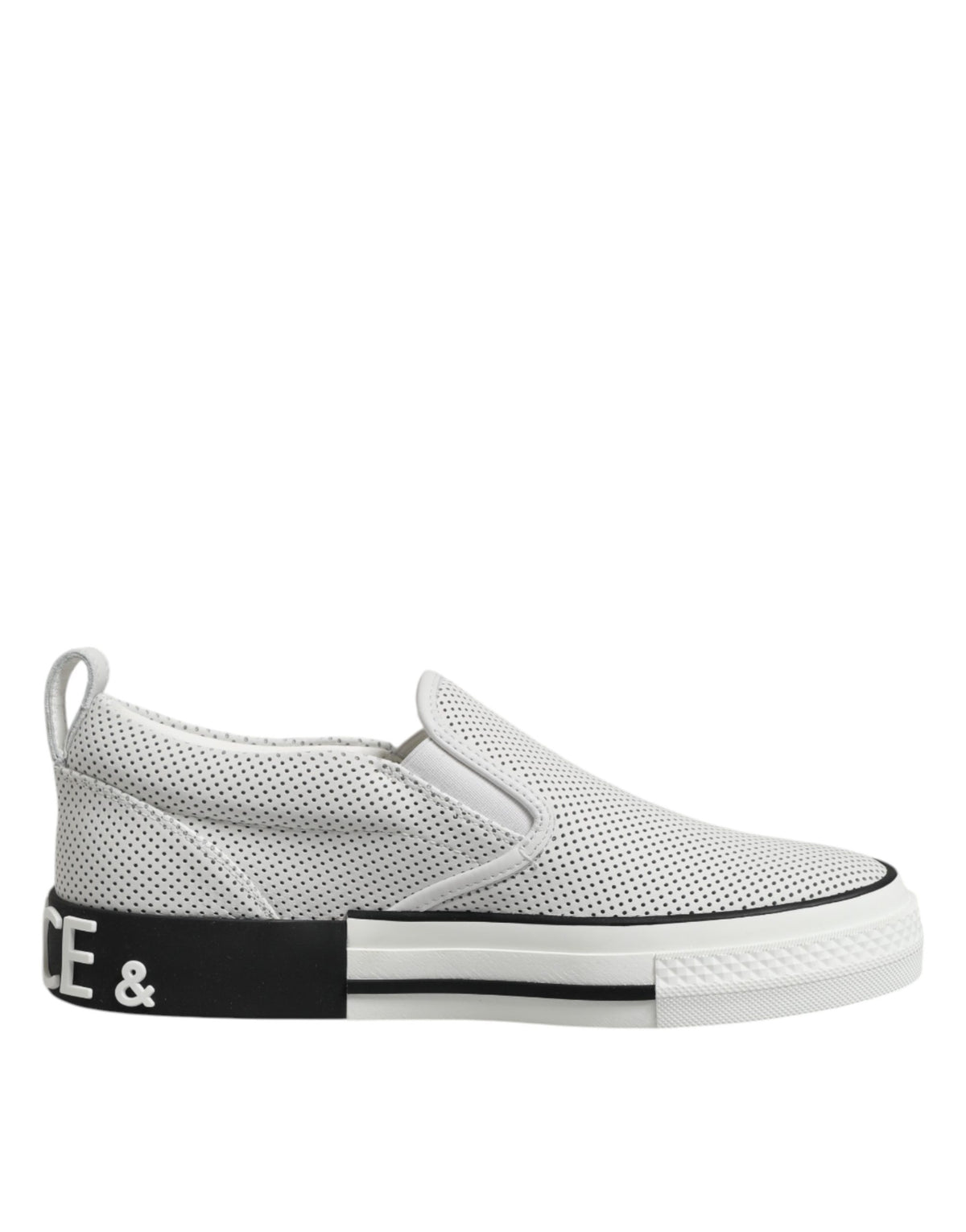 Dolce & Gabbana White Perforated Custom 2.Zero Sneakers Shoes for Men